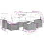 7-teiliges Garten-Essset und schwarze Kissen aus synthetischem Rattan von , Gartensets - Ref: Foro24-3219256, Preis: 394,23 €...