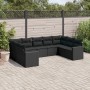 8-teiliges Gartensofa-Set und schwarze synthetische Rattankissen von , Gartensets - Ref: Foro24-3219385, Preis: 566,40 €, Rab...