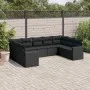 8-teiliges Gartensofa-Set und schwarze synthetische Rattankissen von , Gartensets - Ref: Foro24-3219385, Preis: 578,33 €, Rab...
