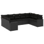 8-teiliges Gartensofa-Set und schwarze synthetische Rattankissen von , Gartensets - Ref: Foro24-3219385, Preis: 566,40 €, Rab...