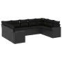 8-teiliges Gartensofa-Set und schwarze synthetische Rattankissen von , Gartensets - Ref: Foro24-3219385, Preis: 578,33 €, Rab...