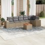 7-teiliges Gartensofa-Set und beigefarbene synthetische Rattankissen von , Gartensets - Ref: Foro24-3225457, Preis: 432,28 €,...