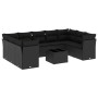 Gartensofa-Set 10-teilig mit schwarzen synthetischen Rattankissen von , Gartensets - Ref: Foro24-3218135, Preis: 608,88 €, Ra...