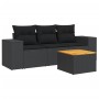 4-piece garden sofa set with black synthetic rattan cushions by , Garden sets - Ref: Foro24-3225313, Price: 284,94 €, Discoun...