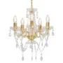 Lámpara de araña con cuentas de cristal dorado redonda 5 x E14 de vidaXL, Lámparas - Ref: Foro24-281602, Precio: 63,02 €, Des...