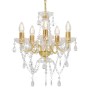 Round Gold Crystal Beaded Chandelier Lighting 5 x E14 by vidaXL, Lamps - Ref: Foro24-281602, Price: 63,98 €, Discount: %