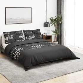 Juego de funda nórdica algodón negro 155x220 cm de , Fundas de nórdico - Ref: Foro24-136530, Precio: 34,85 €, Descuento: %
