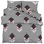 Juego de funda nórdica algodón gris 200x200 cm de , Fundas de nórdico - Ref: Foro24-136463, Precio: 24,37 €, Descuento: %