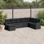 8-teiliges Gartensofa-Set und schwarze synthetische Rattankissen von , Gartensets - Ref: Foro24-3219345, Preis: 506,53 €, Rab...