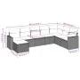 8-teiliges Gartensofa-Set und schwarze synthetische Rattankissen von , Gartensets - Ref: Foro24-3219345, Preis: 506,53 €, Rab...