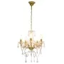 Lámpara de araña con cuentas de cristal dorado redonda 5 x E14 de vidaXL, Lámparas - Ref: Foro24-281602, Precio: 63,02 €, Des...