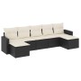 Set de comedor de jardín 7 pzas y cojines ratán sintético negro de , Conjuntos de jardín - Ref: Foro24-3219326, Precio: 360,5...