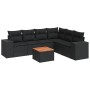7-piece garden dining set and black synthetic rattan cushions by , Garden sets - Ref: Foro24-3225460, Price: 479,60 €, Discou...