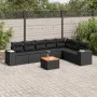 8-teiliges Gartensofa-Set und schwarze synthetische Rattankissen von , Gartensets - Ref: Foro24-3225474, Preis: 555,67 €, Rab...