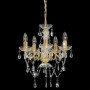 Round Gold Crystal Beaded Chandelier Lighting 5 x E14 by vidaXL, Lamps - Ref: Foro24-281602, Price: 63,98 €, Discount: %