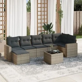 8-piece garden sofa set and gray synthetic rattan cushions by , Garden sets - Ref: Foro24-3219280, Price: 457,77 €, Discount: %