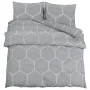 Graues Bettbezug-Set aus Baumwolle, 135 x 200 cm von , Bettbezüge - Ref: Foro24-136454, Preis: 25,92 €, Rabatt: %