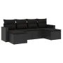 6-teiliges Gartensofa-Set und schwarze synthetische Rattankissen von , Gartensets - Ref: Foro24-3219305, Preis: 344,74 €, Rab...