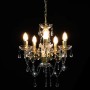 Round Gold Crystal Beaded Chandelier Lighting 5 x E14 by vidaXL, Lamps - Ref: Foro24-281602, Price: 63,98 €, Discount: %