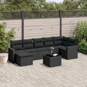 8-piece garden sofa set and black synthetic rattan cushions by , Garden sets - Ref: Foro24-3219275, Price: 505,44 €, Discount: %