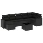 8-piece garden sofa set and black synthetic rattan cushions by , Garden sets - Ref: Foro24-3219275, Price: 505,44 €, Discount: %