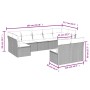 9-teiliges Gartensofa-Set mit beigen synthetischen Rattankissen von , Gartensets - Ref: Foro24-3218149, Preis: 523,25 €, Raba...