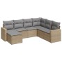 7-piece garden sofa set and beige synthetic rattan cushions by , Garden sets - Ref: Foro24-3219289, Price: 427,51 €, Discount: %