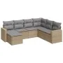 7-piece garden sofa set and beige synthetic rattan cushions by , Garden sets - Ref: Foro24-3219289, Price: 428,30 €, Discount: %