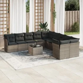 11-teiliges Gartensofa-Set und graue synthetische Rattankissen von , Gartensets - Ref: Foro24-3218250, Preis: 625,80 €, Rabat...