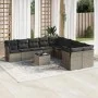 11-teiliges Gartensofa-Set und graue synthetische Rattankissen von , Gartensets - Ref: Foro24-3218250, Preis: 625,80 €, Rabat...