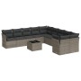 Set de sofás de jardín 11 pzas y cojines ratán sintético gris de , Conjuntos de jardín - Ref: Foro24-3218250, Precio: 614,91 €
