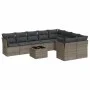 10-piece garden sofa set with gray synthetic rattan cushions by , Garden sets - Ref: Foro24-3218180, Price: 579,18 €, Discoun...