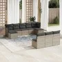 10-piece garden sofa set with gray synthetic rattan cushions by , Garden sets - Ref: Foro24-3218290, Price: 526,02 €, Discoun...