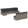 Set de sofás de jardín 10 pzas con cojines ratán sintético gris de , Conjuntos de jardín - Ref: Foro24-3218290, Precio: 533,5...
