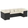 7-piece garden dining set and black synthetic rattan cushions by , Garden sets - Ref: Foro24-3218116, Price: 443,42 €, Discou...
