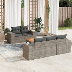 6-teiliges Gartenmöbel-Set und graue synthetische Rattankissen von , Gartensets - Ref: Foro24-3225332, Preis: 411,00 €, Rabat...