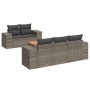6-teiliges Gartenmöbel-Set und graue synthetische Rattankissen von , Gartensets - Ref: Foro24-3225332, Preis: 411,00 €, Rabat...