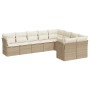 9-piece garden sofa set with beige synthetic rattan cushions by , Garden sets - Ref: Foro24-3218168, Price: 585,62 €, Discoun...