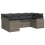 6-teiliges Gartenmöbel-Set und graue synthetische Rattankissen von , Gartensets - Ref: Foro24-3219370, Preis: 376,64 €, Rabat...