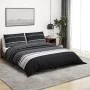 Black and white cotton duvet cover set 225x220 cm by , Duvet covers - Ref: Foro24-136505, Price: 29,73 €, Discount: %