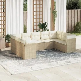 9-teiliges Gartensofa-Set mit beigen synthetischen Rattankissen von , Gartensets - Ref: Foro24-3218128, Preis: 610,22 €, Raba...