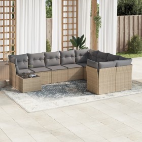 Garden sofa set with beige cushions 10 pieces synthetic rattan by , Garden sets - Ref: Foro24-3218189, Price: 574,16 €, Disco...