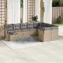 Garden sofa set with beige cushions 10 pieces synthetic rattan by , Garden sets - Ref: Foro24-3218189, Price: 582,76 €, Disco...