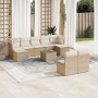 Garden sofa set with beige cushions 10 pieces synthetic rattan by , Garden sets - Ref: Foro24-3218278, Price: 572,08 €, Disco...