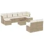 Garden sofa set with beige cushions 10 pieces synthetic rattan by , Garden sets - Ref: Foro24-3218278, Price: 593,65 €, Disco...