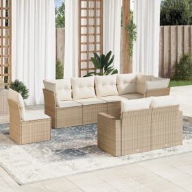 Garden sofa set with beige cushions 8 pcs PE rattan by , Garden sets - Ref: Foro24-3219228, Price: 564,26 €, Discount: %