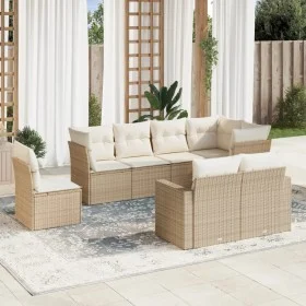 Gartensofa-Set mit beigen Kissen 8 Stück PE-Rattan von , Gartensets - Ref: Foro24-3219228, Preis: 587,54 €, Rabatt: %