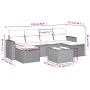 7-piece garden sofa set and beige synthetic rattan cushions by , Garden sets - Ref: Foro24-3219318, Price: 425,46 €, Discount: %