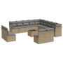 14-teiliges Gartensofa-Set mit beigen synthetischen Rattankissen von , Gartensets - Ref: Foro24-3250338, Preis: 870,26 €, Rab...