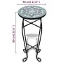 Mosaic side table for green and white plants by , Pot stands - Ref: Foro24-41130, Price: 44,30 €, Discount: %